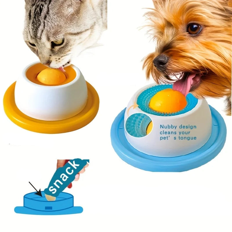 Interactive Licking Snack Bowl for Pets – Slow Feeder Treat Bowl for Dogs & Cats