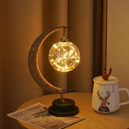 Enchanted Lunar Lamp, Moon-Inspired LED Night Light for Bedroom, Desk & Home Décor