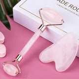Gua Sha Board & Face Roller Set – Facial Massage Tools for Skincare & Relaxation
