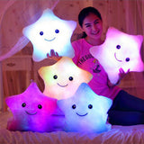 Glow-in-the-Dark Kawaii Star Pillow – Soft Plush Luminous Decorative Cushion