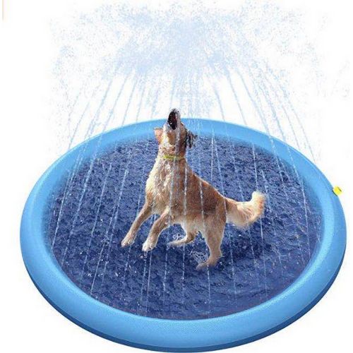 Splash Sprinkler Pad for Dogs, Outdoor Pet Water Play Mat for Backyard Summer Fun
