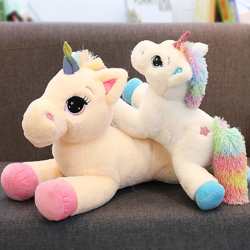 Kawaii Rainbow Unicorn Plush Toy, Soft Stuffed Animal Gift for Kids & Baby Showers